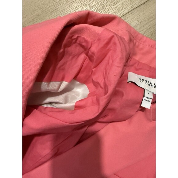 Derek Lam 10 Crosby Allie Single Breasted Hot Pink Blazer Cotton Blend 4 Barbie - Picture 13 of 15